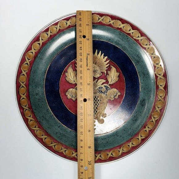 Oriental Accents Multicolor Decorative Plate - Picture 7 of 7